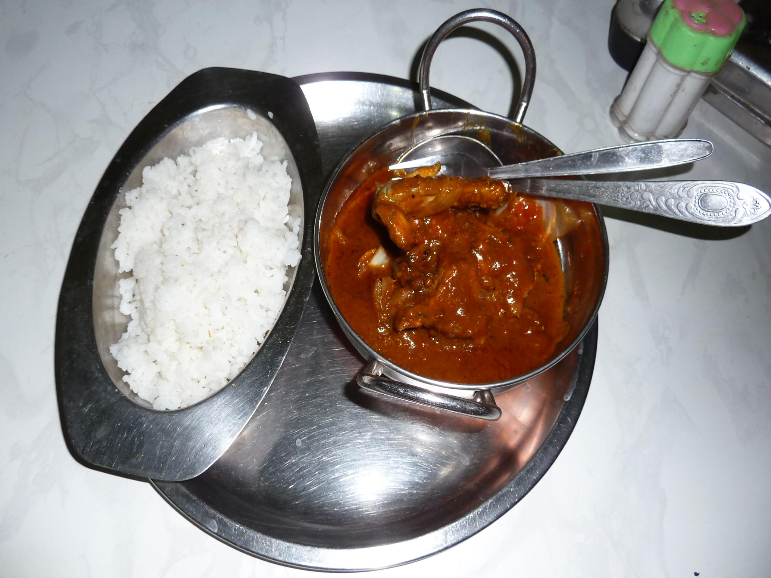 バラナシでのインド料理の写真