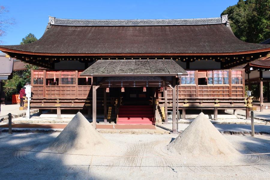 世界遺産 京都の上賀茂神社の立砂の観光写真@京都旅行