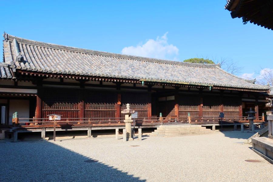 世界遺産 法隆寺の絵殿、舎利殿の写真@奈良観光