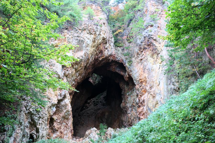 世界遺産 佐渡島の道遊の割戸の入口