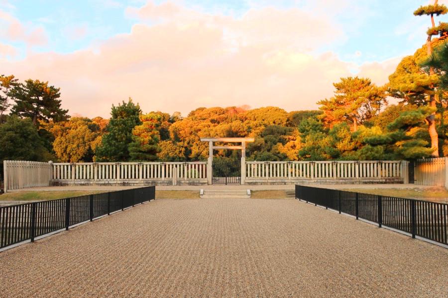 世界遺産 百舌鳥の古墳群の仁徳天皇陵の写真@大阪観光