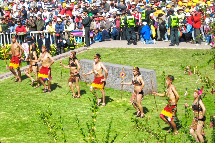観光インティライミ当日 第1会場(太陽の神殿で民族舞踏劇)の写真