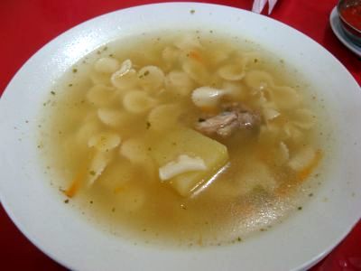 パスタ・ポテト・肉スープ