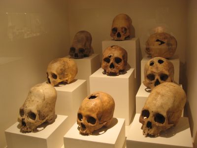アヤクーチョ博物館の骸骨